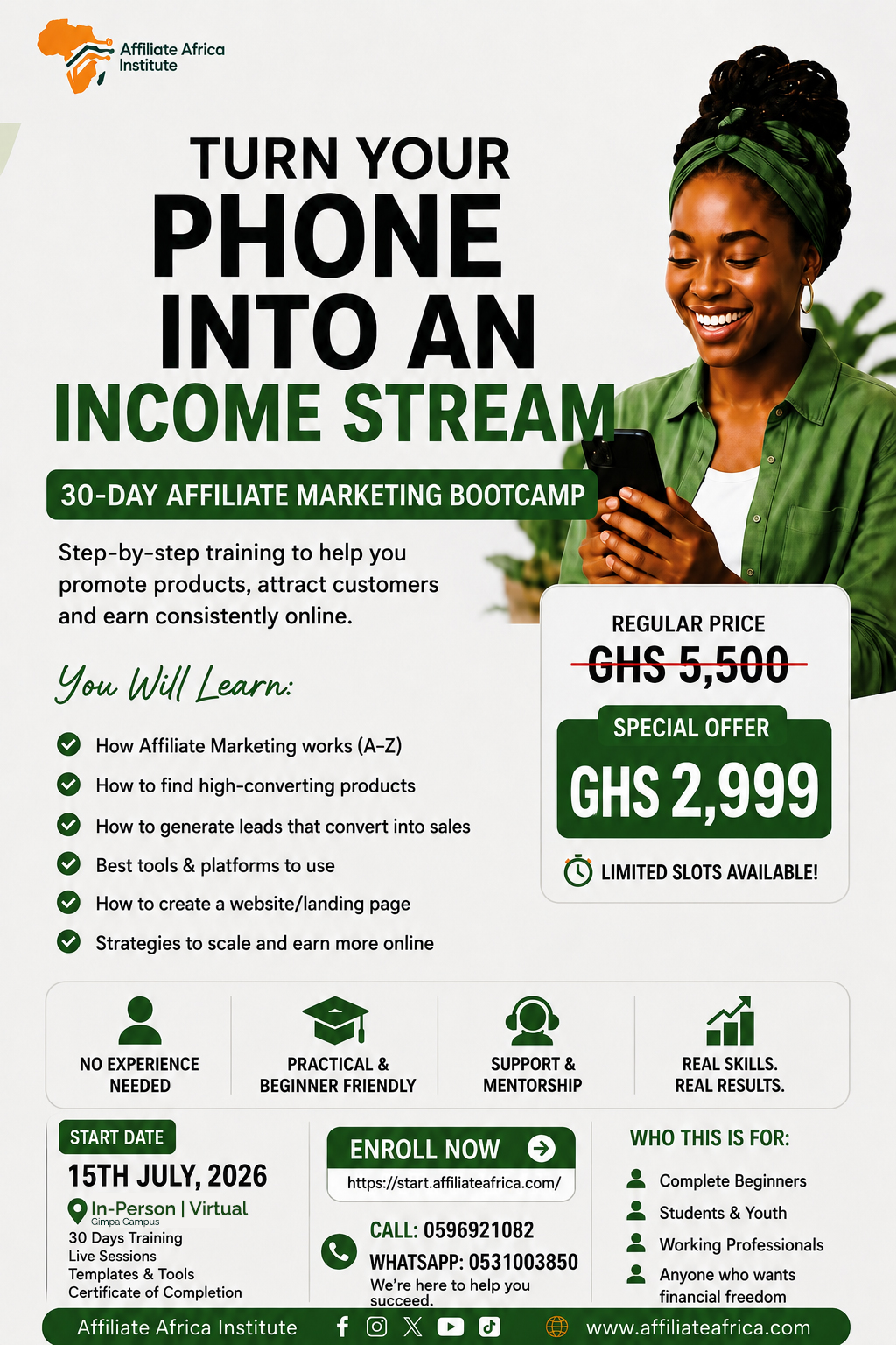 AAI affiliate marketing training session - students learning digital marketing